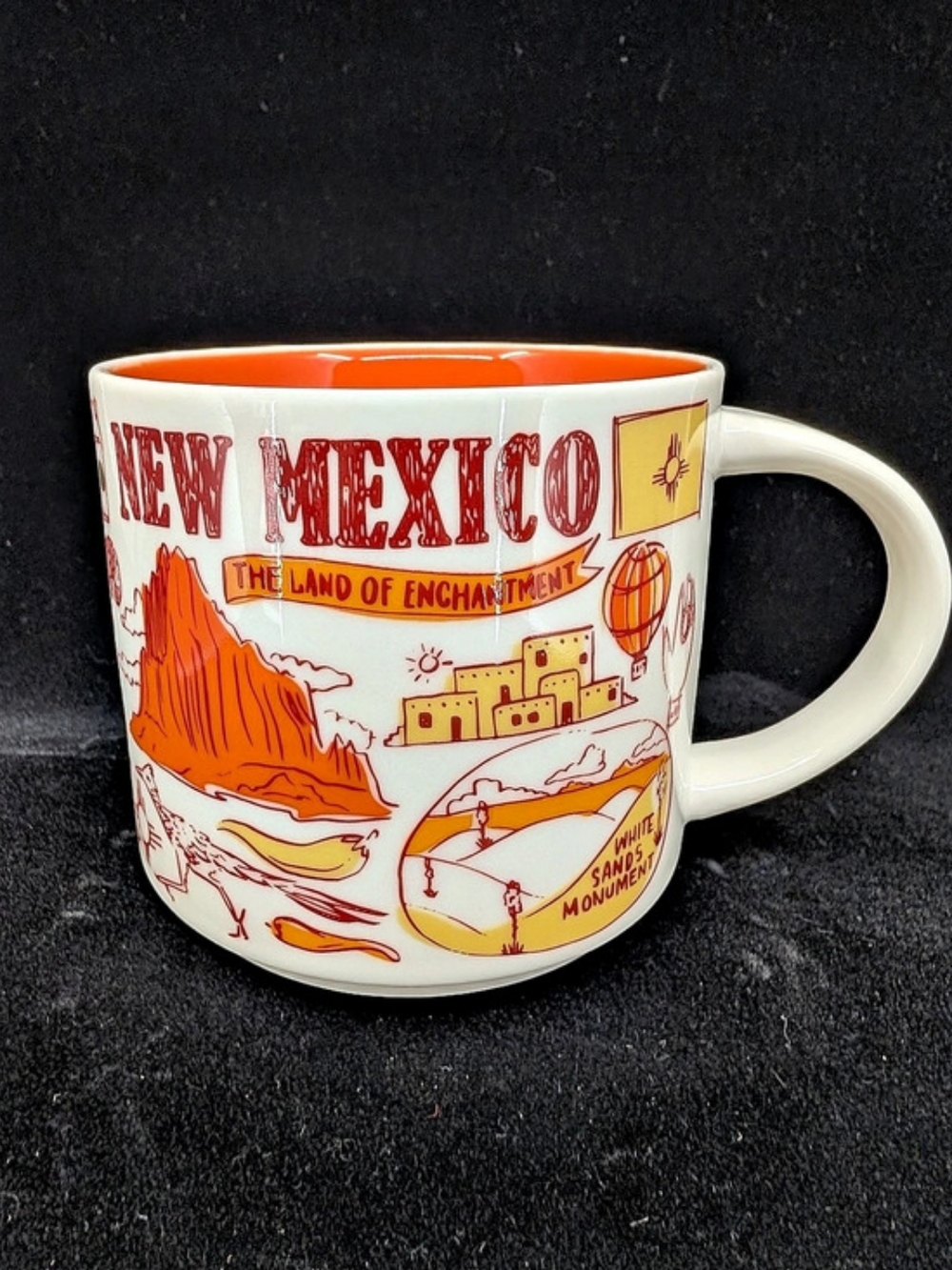 Starbucks New Mexico Been There Series Mug White & Orange Ceramic 2017